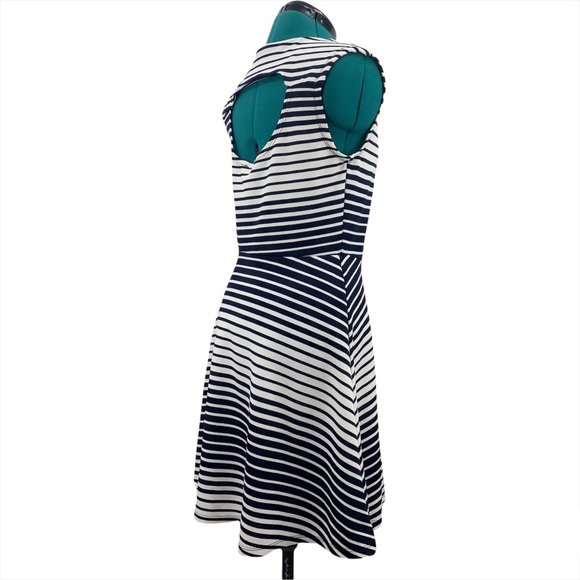 enough about me… Sleeveless Striped Jersey Fit & Flare Dress, Small - Picture 8 of 16